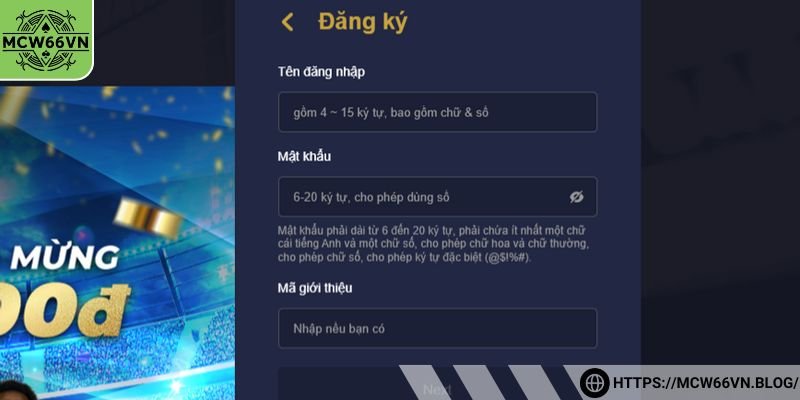 Quy trình đăng ký tài khoản