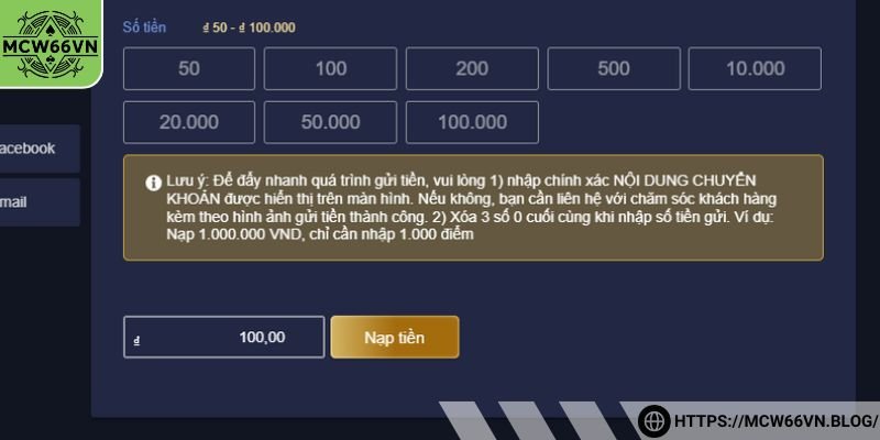 Cược thủ cần điền đúng thông tin khi giao dịch